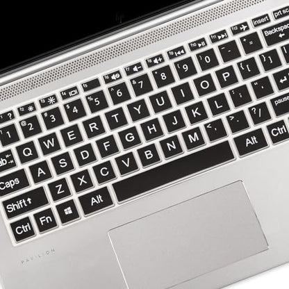 Bold Keyboard Cover for HP Laptop 14" 14-dq 14-cf/fq 14t-dq300/dq200 14-dq0052dx 14-dq5043cl 14-dq2078wm 14-dq0055dx 14-dq0002dx 14-dq1040wm 14-dq0057nr 14-dq2053cl dq1059wm dq1035cl dq0011dx - color: BK