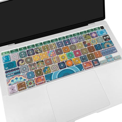 Silicone Keyboard Cover for MacBook Air 13 inch 2021 2020 Model A2179 A2337 M1 Chip, Bohemian - color: Bohemian