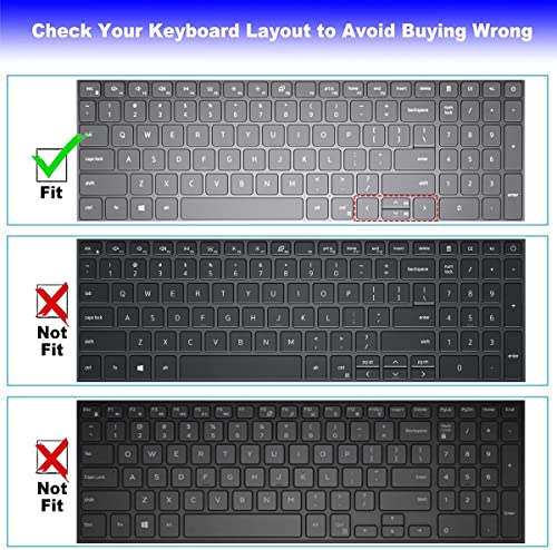 Keyboard Cover for 2026 2025 Dell 15 Laptop DC15250 DC15255 15.6" Dell Inspiron 15 3510 3511 3515 3525 3530 3535 5510 5515 5518 7510 15.6", Vostro 3510 3520 3530 5510 5515 15.6, Inspiron 7610 -Rainbow - color: RAINBOW