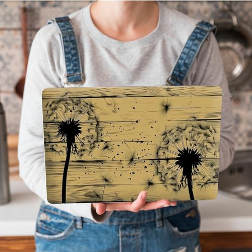 Universal Laptop Skin Sticker with 2 Wrist Pad Skins, Waterproof Scratch Resistant Vinyl Laptop Cover Decal, Cut to Fit for 11–15.6 Inch MacBook HP Dell Lenovo, Dandelion Wood - color: Dandelion Wood