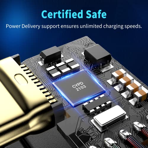 USB4 Cable, with Thunderbolt 4, 240W Charging, 40 Gbps Data Cable, 8K @ 60Hz HDR, USB C to USB C Cable, 90Degree for Hub, Dock MacBook, M2, M3, Mac SSD (90Degree USB4 40G 240W 0.5M) - size: 90Degree USB4 40G 240W 0.5M