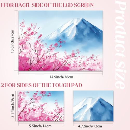 SUPERDANT Laptop Skin Sticker Snow Mountain Flowers Laptop Decals Personalized Universal Notebook Computer Wrap Vinyl Skin Stickers Cover Art Decal Removable 12-15.6 Inch Scratch-Resistant Gifts - style: Snow Mountain