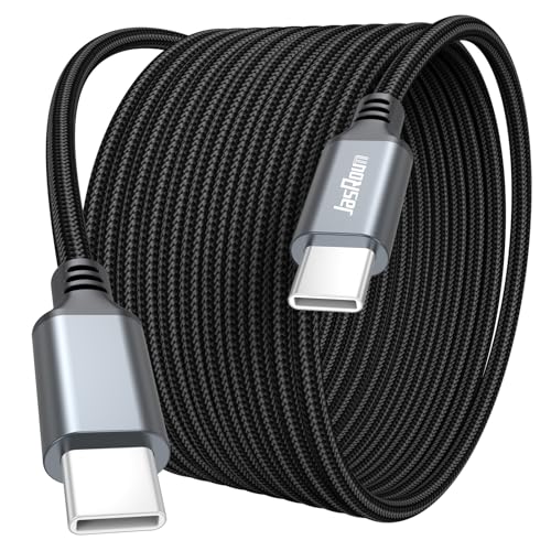15 ft USB C Cable Fast Charging 100W, Extra Long USBC to Type-C Charger Cord USB-C 2.0 Data Transfer Braided with E-Marker Chip for iPhone 17/16/15 Android Phone MacBook Pro/Air Laptop Tablet - size: 15 Feet