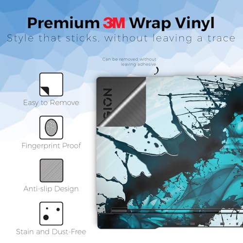 Laptop Skin Compatible with Lenovo Legion 5 Gaming Laptop (15IRX9) 2024 - Wild Splash - Premium 3M Vinyl Protective Wrap Decal Cover - Easy to Apply | Crafted in the USA - color: Wild Splash, size: Legion 5 Gaming (15IRX9) 2024 Full Cover Skin, style: Mat