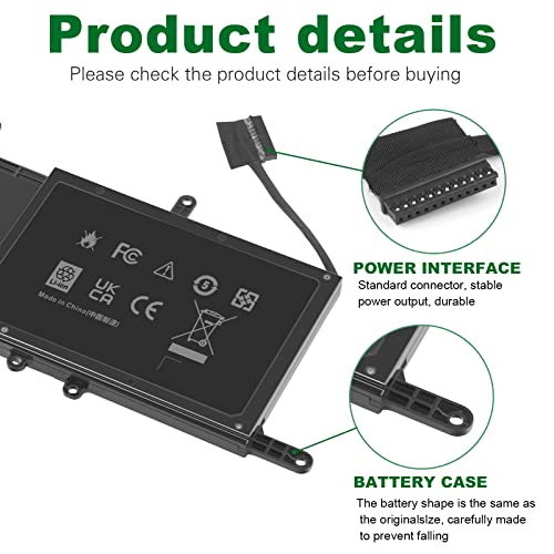 Fancy Buying 9NJM1 44T2R MG2YH Laptop Battery for Dell Alienware 15 R3 R4 17 R4 R5 Series P31E P69F P31E001 P31E002 P69F001 P69F002 HF25D 01D82 546FF 0546FF HF250 0HF250 0MG2YH - size: 11.55*4.19*0.51inch