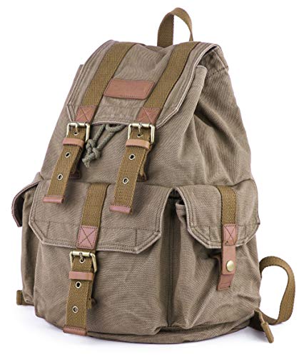 GOOTIUM 21101AMG-S Specially High Density Thick Canvas Backpack Rucksack, Field Tan, Small - color: Field Tan, size: Small