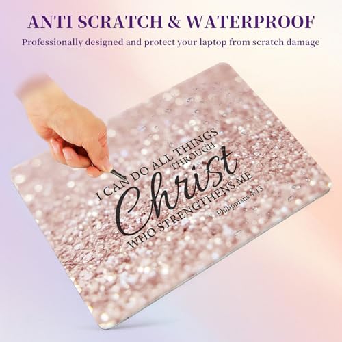 Laptop Skin Sticker Laptop Cover for 12" 13" 13.3" 14" Laptop Stickers,Reusable Skin Sticker Cover Personalized Art Waterproof & Scratch-Resistant Protector Case,Rose Gold Bible Philippians 4-13 - color: Rose Gold Bible Philippians 4-13