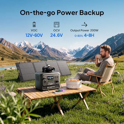 BLUETTI Elite 100 V2 Solar Generator with 200W Solar Panel Included (Ships Separately), Portable Power Station 1024Wh w/ 4 1800W AC Outlets, 35% Smaller, Ideal for Camping, Emergencies, Backup Power - style: BLUETTI Elite 100 V2+200W