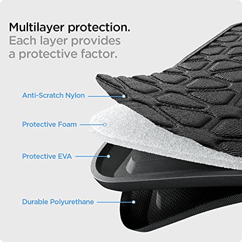 Spigen Rugged Armor Hard Shell Laptop Sleeve Pouch Compatible with 13-inch New MacBook Neo/Air M5 (2026), M4/A3240 2025, M3/A3113, M2/A2681 M1/A2337 A2179 A1932 M2/M1 A2338,13-14 inch laptops - Black - size: 14 Inch
