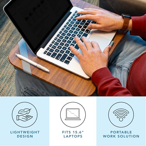 LAPGEAR Designer Lap Desk – Arrow Stripes, Fits 15.6” Laptops | Built-In Phone Slot, Device Ledge, Conforming Microbead Cushion, Carry Handle - color: Arrow Stripes, size: Single Lap Desk