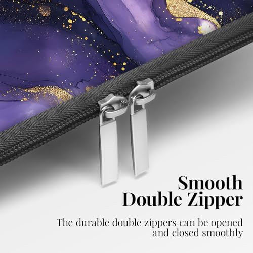 Laptop 13 inch Sleeve Case for MacBook Air 13-13.6 inch, Laptop Bag Cover for MacBook Pro 13" 14 inch, Shockproof Briefcase Travel Carrying Sleeve for 14" Chromebook HP Dell I Purple Marble - color: Purple Marble