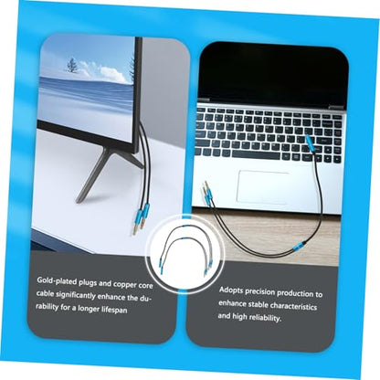 Gatuida 2pcs Y Splitter Cable Audio Extension Cord with Dual Male Headset Jack Adapter for Laptop Microphone Karaoke Live Streaming Lightweight