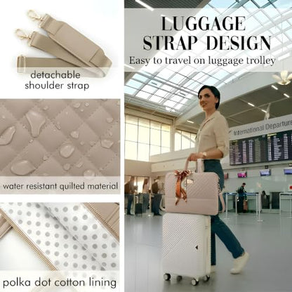 Laptop Bag for Women Slim Travel - color: Black-75pu