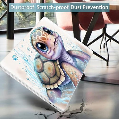 Mektron Case for MacBook Pro 16 Inch A2141 Cover 2019 Release 16" with Liquid Retina Display/Touch ID, Plastic Hard Shell with Keyboard Skin & Screen Protector & Dust Plug, Cute Turtle - color: Cute Turtle