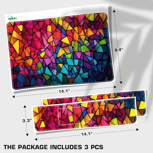 Laptop Skin Decal HP 15.6" - Mozaic, Laptop Cover Sticker, No Cutting Required, No Bubble, Waterproof, Scratch Resistant - Including Wide Screen and Wrist Pad - size: 15.6 inch