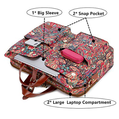 Baosha Multicoloured 17inch Laptop Computer Bag Messenger Bag Briefcase for Women BC-07 - color: Hs