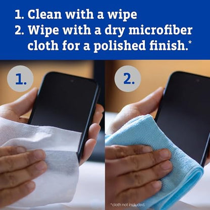 CloroxPro Clorox Screen+ Sanitizing Wipes, Disinfecting Wipes for Electronics, Gentle on Phones, Tablets, LCD Screens, Laptops and Sensitive Surfaces, Citrus Blend Scent, 1 Canister, 75 Wipes, 6 Pack - size: 75 Count (Pack of 6)
