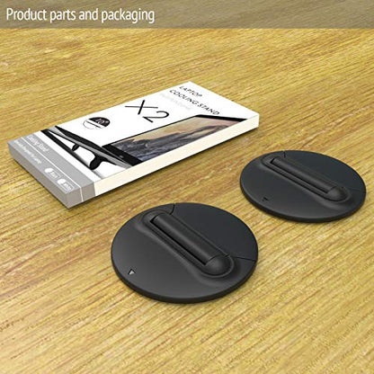 Portable Mini Laptop Stand for Desk Foldable Invisible Laptop Riser Lightweight Universal Ventilated Notebook Stands for Computer Laptop Holder Compatible with MacBook Air Pro 10-17 Inch (2 Pack)