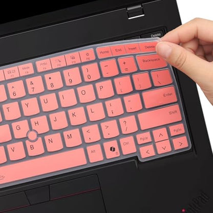 Keyboard Cover for Lenovo Thinkpad L14 P14s Gen 6/Gen 5 14", Thinkpad T14 T14s Gen 6/Gen 5 14", Thinkpad E14 Gen 7 14", US Layout (Not Fit T14 T14s L14 P14s Gen 4/3/2/1, E14 Gen 6/5/4) -Pink - color: Pink