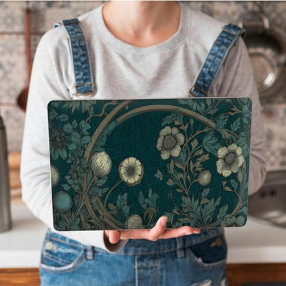 Universal Laptop Skin Sticker with 2 Wrist Pad Skins, Waterproof Scratch Resistant Vinyl Laptop Cover Decal, Cut to Fit for 11–15.6 Inch MacBook HP Dell Lenovo, Blue Flowers - color: Blue Flowers
