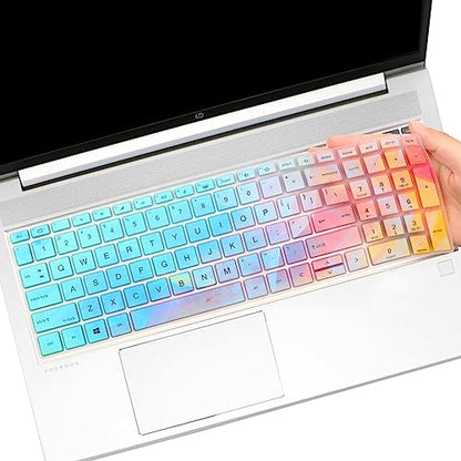 Colorful Keyboard Cover for 15.6" HP ProBook 450 G8 G9 G10/ProBook 455 G8 G9 G10/Probook 650 G8, HP ProBook 15.6 Laptop Keyboard Skin (NOT FIT The ProBook 450 455 650 G7 G6 G5 G4 G3) - color: Colorful
