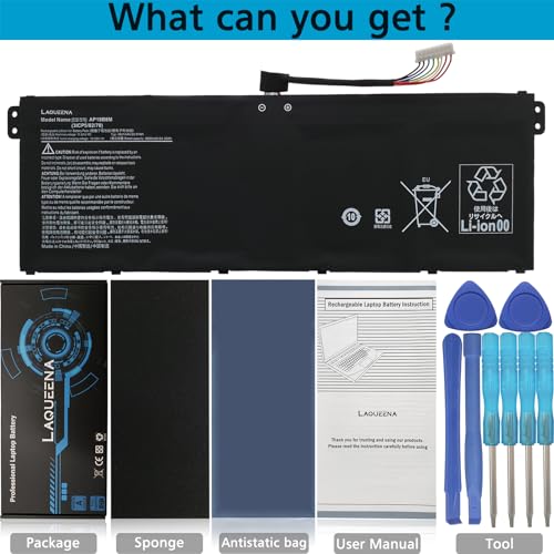 AP19B8M Laptop Battery Compatible with ACER Swift 3 SF314-59 TravelMate P4 TMP414-51 Porsche Design Book RS AP714-51GT Series KT0030G024 11.61V 55.97Wh 3-Cell - style: AP19B8M