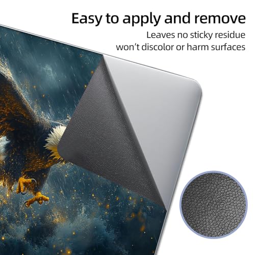 Universal Laptop Skin Sticker Decal, 12"-15.6" Aesthetic Vinyl Wrap, Golden Lightning Eagle Waterproof Notebook Cover Art Protector for MacBook HP Dell Lenovo, Fits 13" 14" 15" 15.6" - color: Golden Lightning Eagle