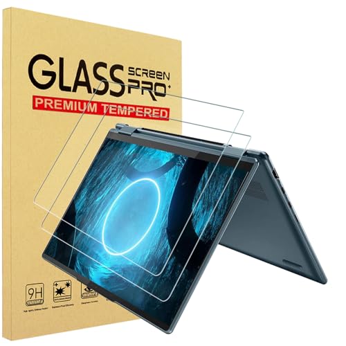 YINOVEEN 2 Pack Tempered Glass Screen Protector for Lenovo 14'' | Lenovo Flex 5 14/ Yoga 7i 14/ Slim 7i 14/ Yoga 9i 14", Aspect Ratio 16:10 Laptop, 9H Hardness - color: Tempered Glass