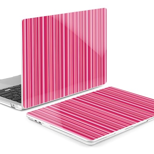 MEEgoodo Case for M5/M4/M3/M2 MacBook Air 13 inch Case 2026 2025 2024 2022, Fit Model A3449/A3240/A3113/A2681, Laptop Hard Shell Compatible with MacBook Air 13.6-inch, Mixed Pink Stripes - color: Mixed Pink Stripes