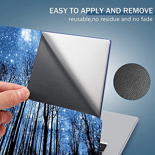 Laptop Skin Sticker Decal 15-15.6 Inches, Universal Reusable Vinyl Sticker for 12.1 13 13.3 14 15.4 Inches Netbook/Notebook PC, Waterproof & Scratch-Resistant (Forest, Moonlight) - color: Forest, Moonlight