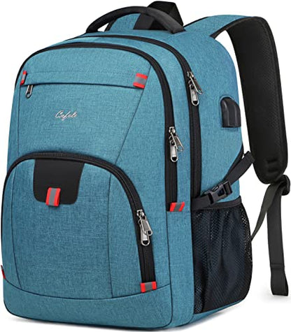 CAFELE Backpack for Men and Women, School Backpack for Teens, 17.3 inch Laptop Backpack for Business College Travel, Lake Blue - color: Lake Blue