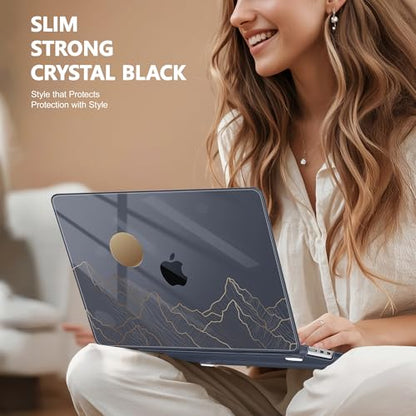 May Chen for MacBook Air 15 inch Case M5 M4 M3 M2 2026 2024-2023, Model A3448 A3241 A3114 A2941, Closes Seamlessly Hard Shell Laptop Cover with Keyboard Cover, Gradient Mountain - color: Gradient mountain