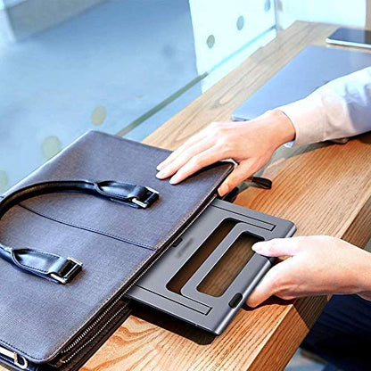 Ergonomic Aluminium Portable Foldable Cooling Stand for 12"-17" Laptops, Notebook PC