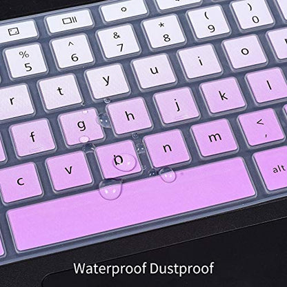 Dell Keyboard Cover for Chromebook 11.6" 3100 3110 3120 3180 3181 3189 5190 & Chromebook 13.3 3380 - Ombre Purple - color: Gradual Pink