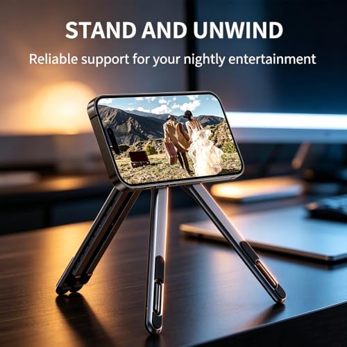 4-in-1 Foldable Laptop Stand, Magnetic Phone Stand & Selfie Stick with 180° Rotating Magnetic Head, Portable Travel Laptop Holder Tripod, 8-Level Ergonomic Height Adjustable Stand (Grey, 2 PCS) - color: Grey, size: 2 PCS