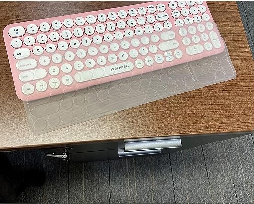 Keyboard Skins Silicone Cover Dust-Proof Cover Replacement (Compact Size), Compatible with K101A, K101 - color: semi-transparent Compact Size