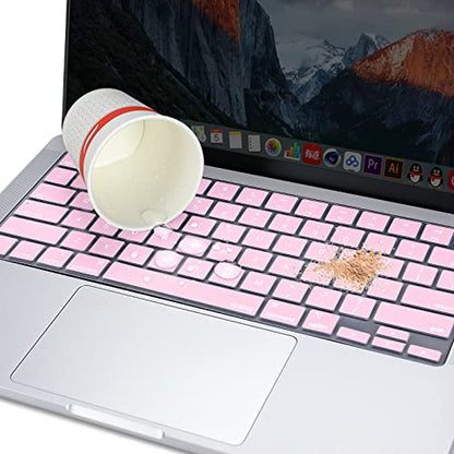 MOSISO Keyboard Cover Skin Compatible with MacBook Air 15 inch M3 M2 | A3114 A2941/Air 13.6 A3113 A2681/Pro 14/16 M4 M3 M2 M1, Dusty Pink - color: Dusty Pink