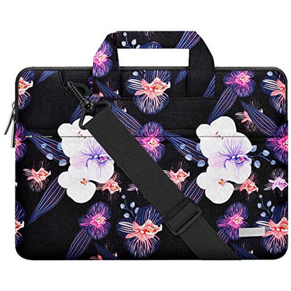 Hseok Laptop Shoulder Bag 13 13.3 14 Inch Case Compatible with MacBook Pro/Neo 14" M5/M4/M3/M2/M1,Mac Air/pro/Neo 13" and Most 13 13.3 14 Notebooks,Spill-Resistant Briefcase,Jellyfish Flower - color: Jellyfish Flower, size: 13-13.5 inch