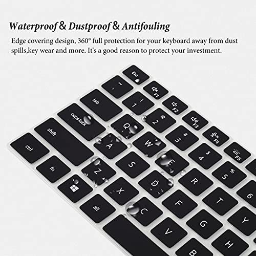 Keyboard Cover Skin for 14" Dell Latitude 7000 7410 7420 7430 7440 5440 5420 5430 5431, Dell Latitude 7520/Latitude 9000 9510 9520 9420 9430,Dell Latitude 14" Notebook Protector-Black - color: Black