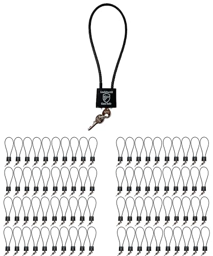 Cable Gun Locks with Keys Hunting Sports- Keyed Alike 15" Cable Gun Safe Lock CA DOJ Approved for Pistols, Handguns, Rifles, and Shotguns, Home, Storage Firearm Locking and Safety - color: Black, size: 80 Pack