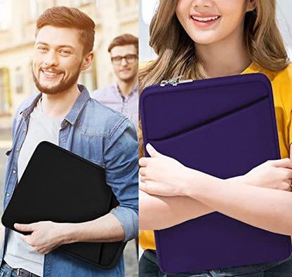 Laptop Sleeve 14 inch, Durable Carrying Bag Shockproof Protective Case Cover, Handbags Briefcase Laptop Bag Compatible with 14" MacBook Air/Pro HP Asus Lenovo Notebook Computer, Purple - color: Purple, size: 14 inch