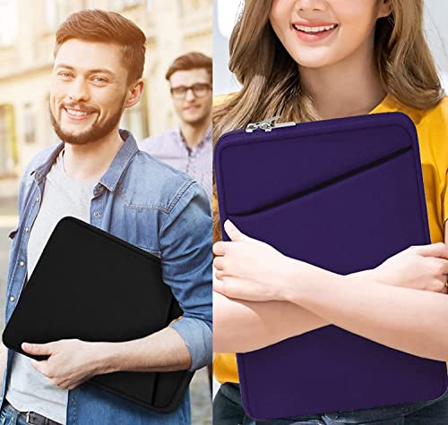 Laptop Sleeve 14 inch, Durable Carrying Bag Shockproof Protective Case Cover, Handbags Briefcase Laptop Bag Compatible with 14" MacBook Air/Pro HP Asus Lenovo Notebook Computer, Purple - color: Purple, size: 14 inch