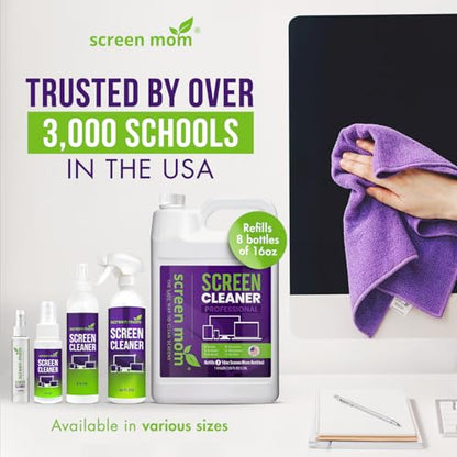 Screen Cleaner 6-Pack Microfiber Cloths for TV, Car, Laptop & Computer | Scratch-Free Care, TVs, Monitors, Lenses, Washable Fabric, Streak-Free Results, Multipurpose Use, Cleaning Kit