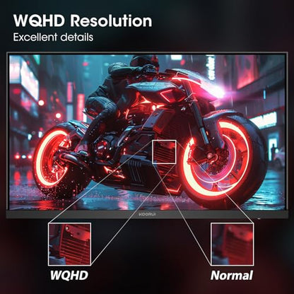 KOORUI 27 Inch 1440p Gaming Monitor, 200Hz Fast IPS, 1ms, HDR400 G2721P | Adaptive Sync, 95% DCI-P3, HDMI2.0/DP1.4, VESA Mount for PC, Console, Streaming and Dual-Screen Setups - size: 27"/WQHD/200Hz/IPS
