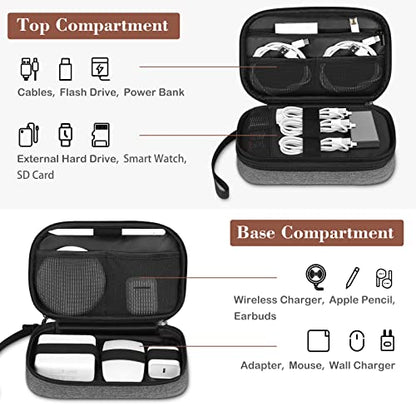 FINPAC 14-inch Hard Laptop Sleeve Case Black + Travel Electronic Bag