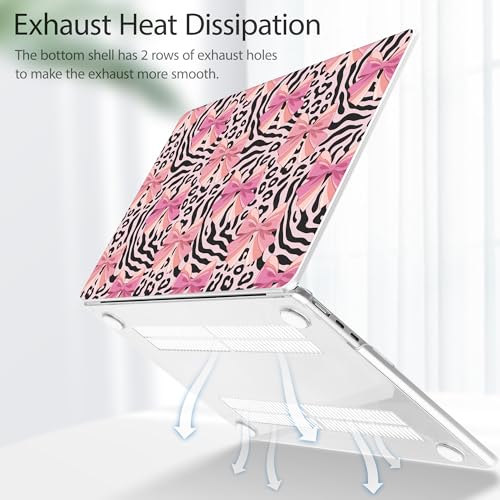Tuiklol for MacBook Air 13 inch Case M5 2026 M4 2025 M3 2024 M2 2022 Release Model A3449 A3240 A3113 A2681,Plastic Hard Shell Cover for MacBook Air 13.6 with Touch ID, Grid Bow - color: Grid Bow