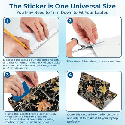 Reusable Universal Laptop Skin Sticker, Cut to Fit for 11.6–15.6 Inch Laptops, Waterproof Protective Film, No-Residue - Camouflage - color: Camouflage