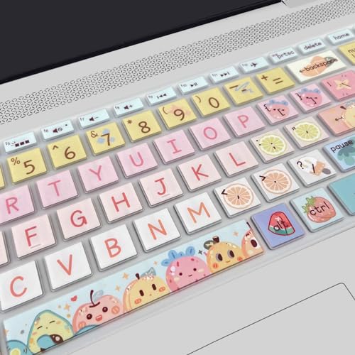 Keyboard Cover for HP Envy x360 15.6''Series/HP Pavilion 15/ HP Pavilion x360 15.6” Series/HP Envy 17 17.3" Series/HP Laptop 15t 17t 17-ca0011nr 17-by0040nr,Cute Fruits - color: Cute Fruits