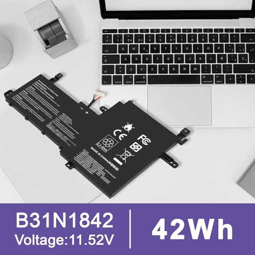 B31N1842 0B200-03440000 Laptop Battery Replacement for ASUS VivoBook S15 X513EA X513EP X513EQ X513IA X531F X531FA K531 K531F K513EA K513EQ F513EA F513EP S513EA S513EP S513EQ K531FA X531FL S531F - size: 8.46*5.55*0.24inch B31N1842