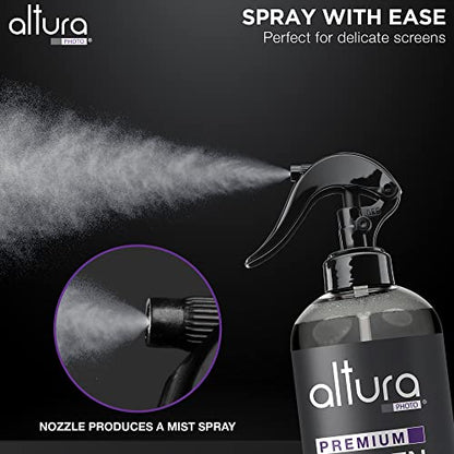 Screen Cleaner Spray & Wipe Kit (Streak & Scratch Free) Computer Screen Cleaner + 2 Microfiber Cleaning Cloths Cleaning Kit LCD LED OLED Touchscreen Flat Smart TV Monitor Laptop Electronics Car 16oz - size: 16 Fl Oz + 2 Cloths